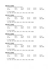 mini test numbers 1 and forward