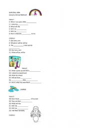 English Worksheet: Whatever will be, will be