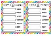 English Worksheet: Days of the week