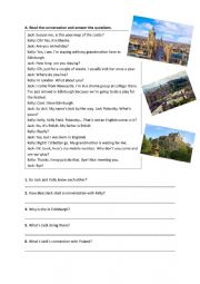 KET  Preparation Worksheet- Mixed Exercises and A Reading Text