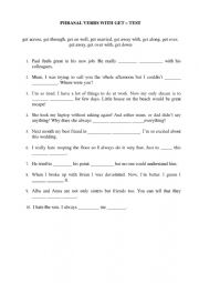 English Worksheet: Phrasal verbs and expressions with get - est