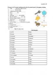 English Worksheet: Minimal Pairs 