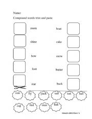 English Worksheet: Compound Words