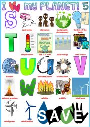 I love my planet 5 - Pictionary - Environmental vocabulary