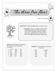 English Worksheet: The three free fleas