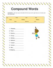 English Worksheet: Compund Words