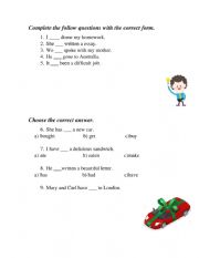 English Worksheet: worksheet