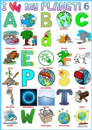 I love my planet 6 - Pictionary - Environmental vocabulary