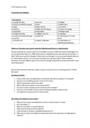 English Worksheet: ESL Conversation- Violence and Terrorism