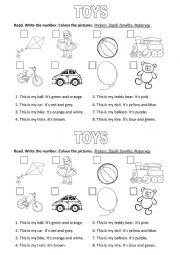 English Worksheet: Toys