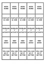 English Worksheet: Stickers