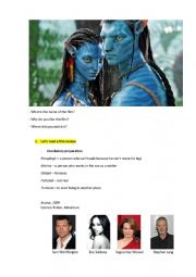 English Worksheet: Avatar Present Simple