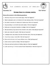 English Worksheet: Past Perfect 