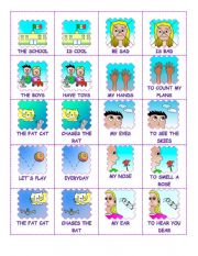English Worksheet: Rhymes phrases