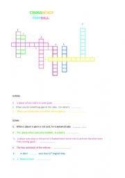 English Worksheet: CROSSWORD   football vocabulary