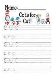English Worksheet: C is for cat