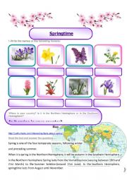 English Worksheet: springtime