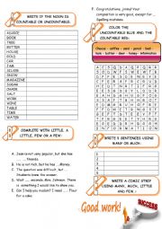 COUNTABLE, UNCOUNTABLE NOUNS AND QUANTIFIERS