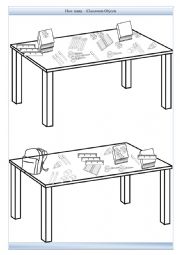 How many - Classroom Objects - Numbers worksheet