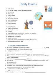 English Worksheet: Body Idioms