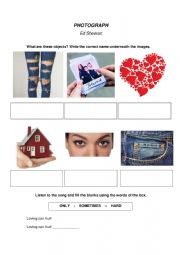 English Worksheet: Photograph_EdSheeran