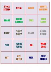 English Worksheet: pexeso