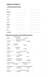 Irregular verbs past forms practice