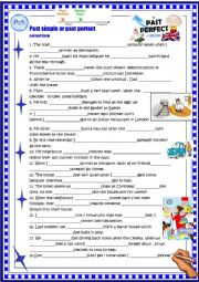 English Worksheet: Past simple or past perfect : practice with KEY