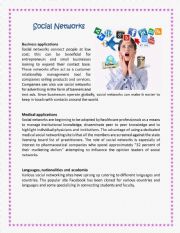 English Worksheet: social networks