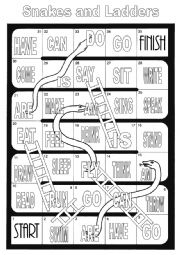 English Worksheet: PAST SIMPLE CHUTES AND LADDERS