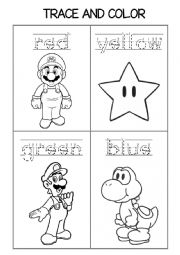 TRACE THE COLORS - SUPERMARIO