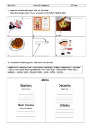 English Worksheet: Eating out