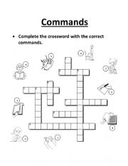 English Worksheet: Commands