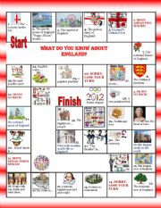 English Worksheet: board game 