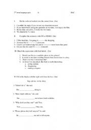 English Worksheet: bac language quiz