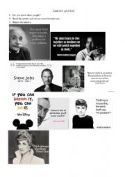 English Worksheet: Famous quotes