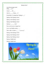 English Worksheet: Spring is here! 