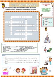 Past Continuous Crossword