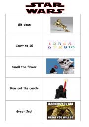 English Worksheet: Star Wars Calm Down 