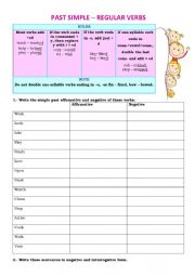 English Worksheet: Past simple- Regular verbs