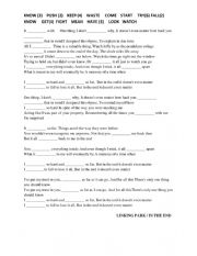 English Worksheet: Linkin Park - In the end
