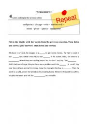 English Worksheet: Shpping(Worksheet)