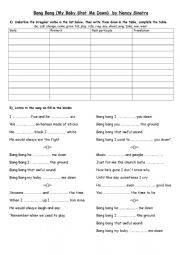 English Worksheet: The song 
