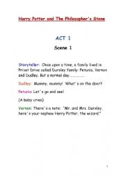 Harry Potter playscript