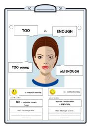 English Worksheet: Too vs. Enough