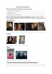 English Worksheet: Harry Potter and the order of the Phoenix