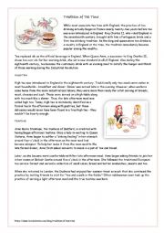 English Worksheet: Tradition of Tea time
