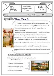 English Worksheet: 7th end term 2
