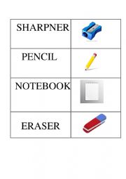 English Worksheet: Classroom Language Memory Game