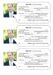 English Worksheet: My Family - Prince William 